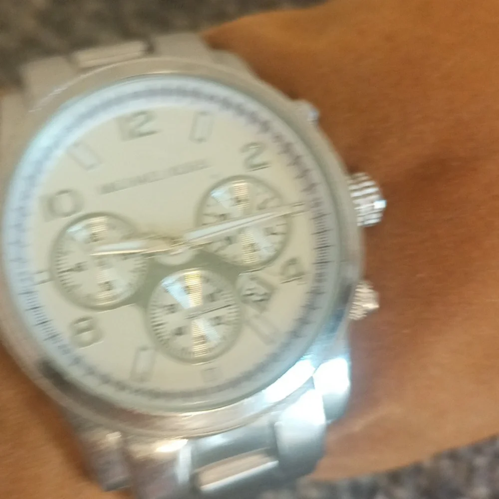 Michael Kors Chronograph Silver Tone Bracelet Watch MK 5076
